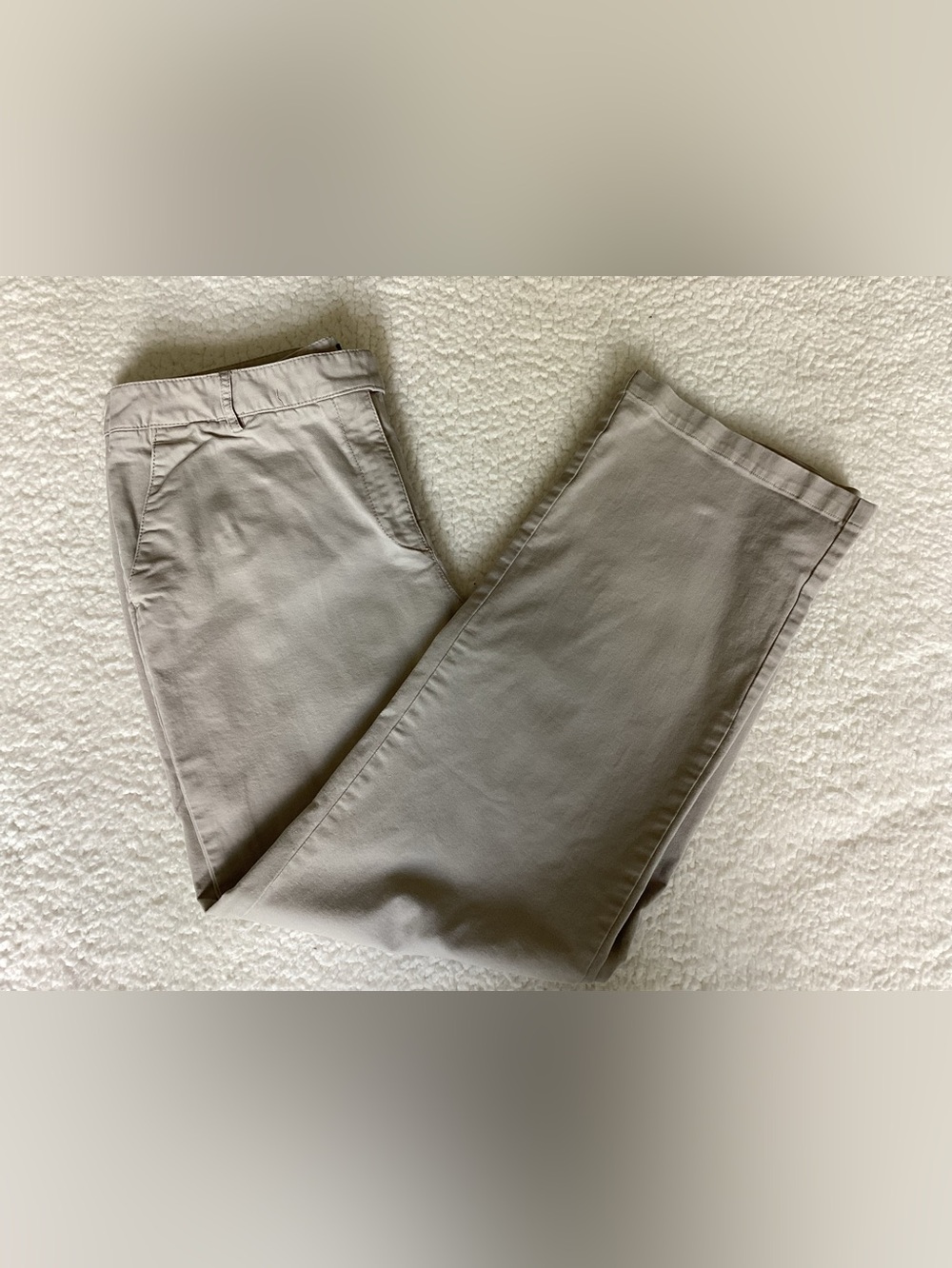 Talbots Heritage Boot Khaki Pants Size 12 Classic‎ Career Casual Stretch